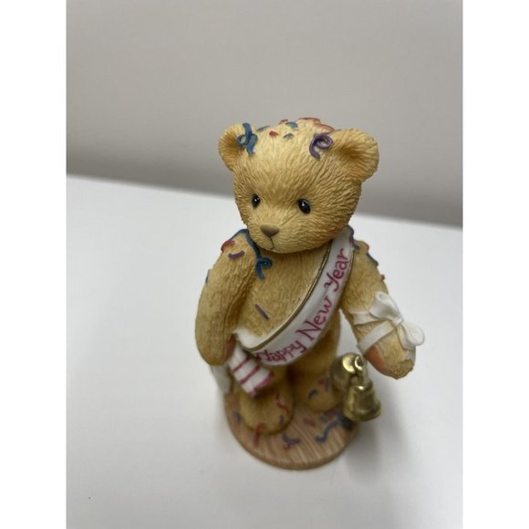Cherished Teddies NEWTON Bear Ringing In The New Year With Cheer w. Original Box - Picture 4 of 7